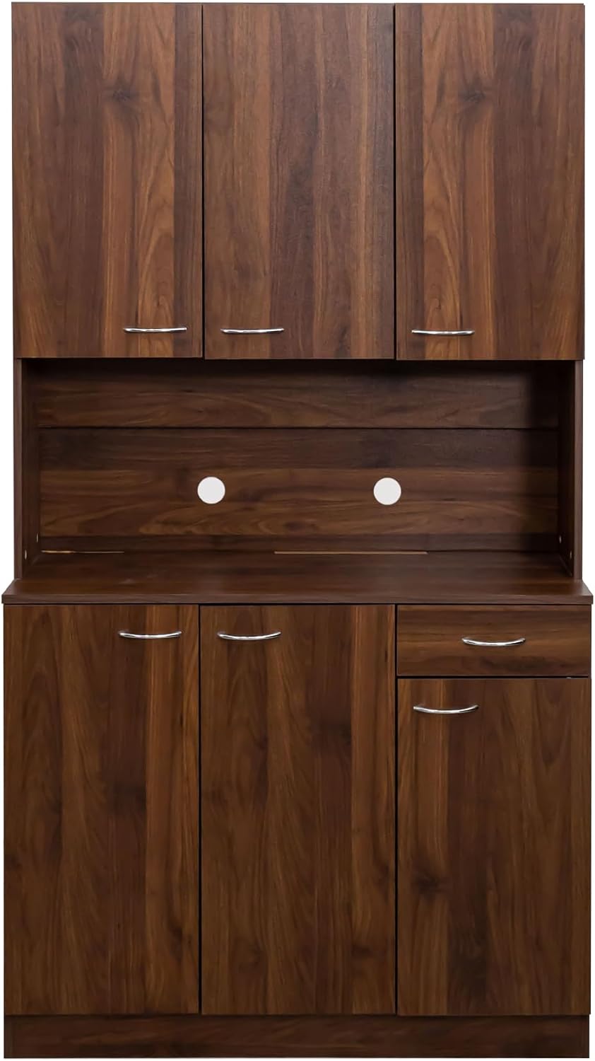 70.86" Tall Kitchen Pantry Cabinet with Open Countertop Freestanding Kit...