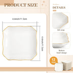 Shappy 12 Pcs Ceramic Jewelry Tray 4.5 in Ring Dish Bulk Decorative Trinket Dish for Bridal Christmas Birthdays Gifts
