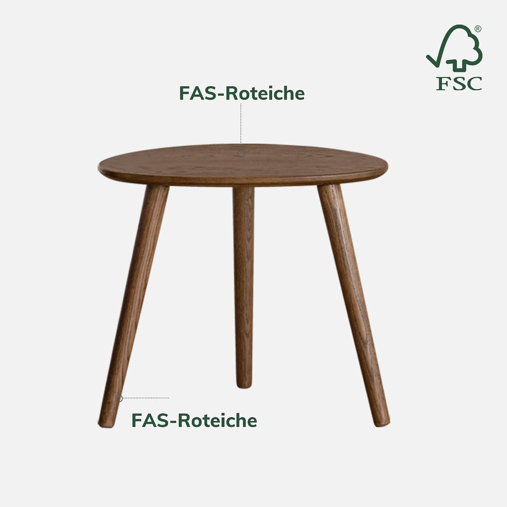 Small Oval Coffee Table, Solid Oak Pebble Table for Small Spaces | Solid oak ...