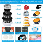 Cake Decorating Kit Cake Decorating Supplies, 515 PCS Baking Supplies Set with 3 Springform Pan Sets, 66 Icing Piping Nozzles, Cake Rotating Turntable, Piping Bags, Birthday Gifts for Mom Wife