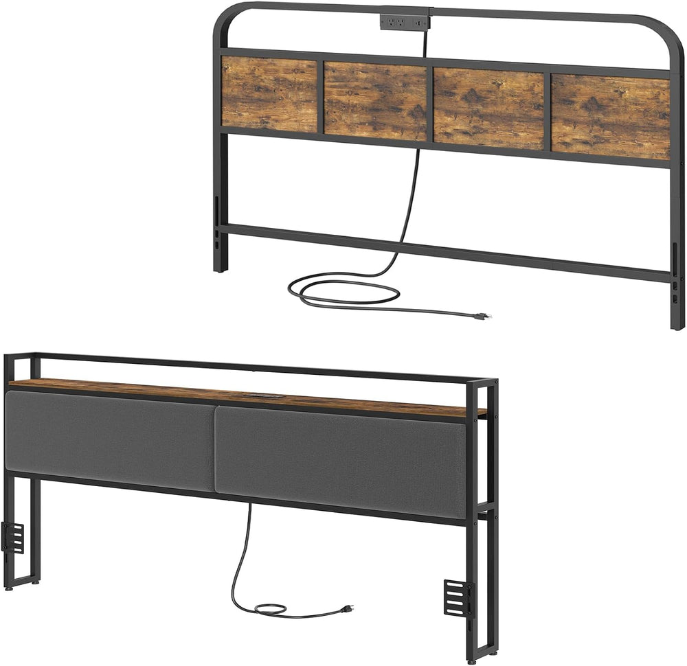 YATINEY King Size Headboard Only, Head Board with Sliding Charging Station, I...