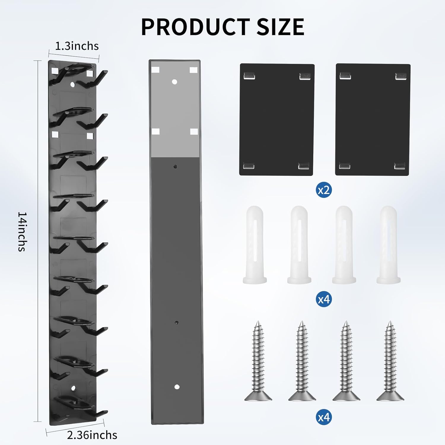 Hat Organizer for Baseball Caps,Hat Rack for Wall to Organize Collections& Reduce Clutter,Strong Adhesive Mount Holds 18 Hats,No Drilling,Closet Door and Bedroom,Gift for Hat Lovers(2PCSBlack)