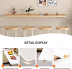 Wall Mounted Folding Wood Table, Folding Table with Heavy Duty Metal for Laundry Collapsible Shelf Brackets, Wall Mounted Desk Fold Down for Small Spaces White 100 * 50cm/39.3”*19.7”