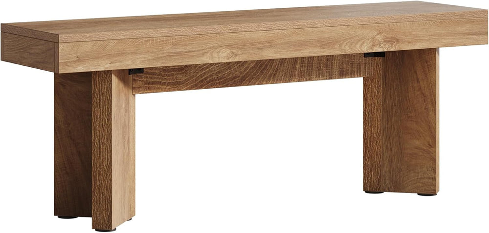 Tribesigns 47" Wooden Entryway Bench, Farmhouse Indoor End of Bed Bench,...