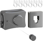 Retractable Clothesline Indoor, Non-Sagging Outdoor Clothes Line Retracting, 16.7 Ft Heavy Duty Clothes Drying Laundry Line, Wall Mounted Stainless Steel Clothesline for Balconies,Bathroom (Grey)