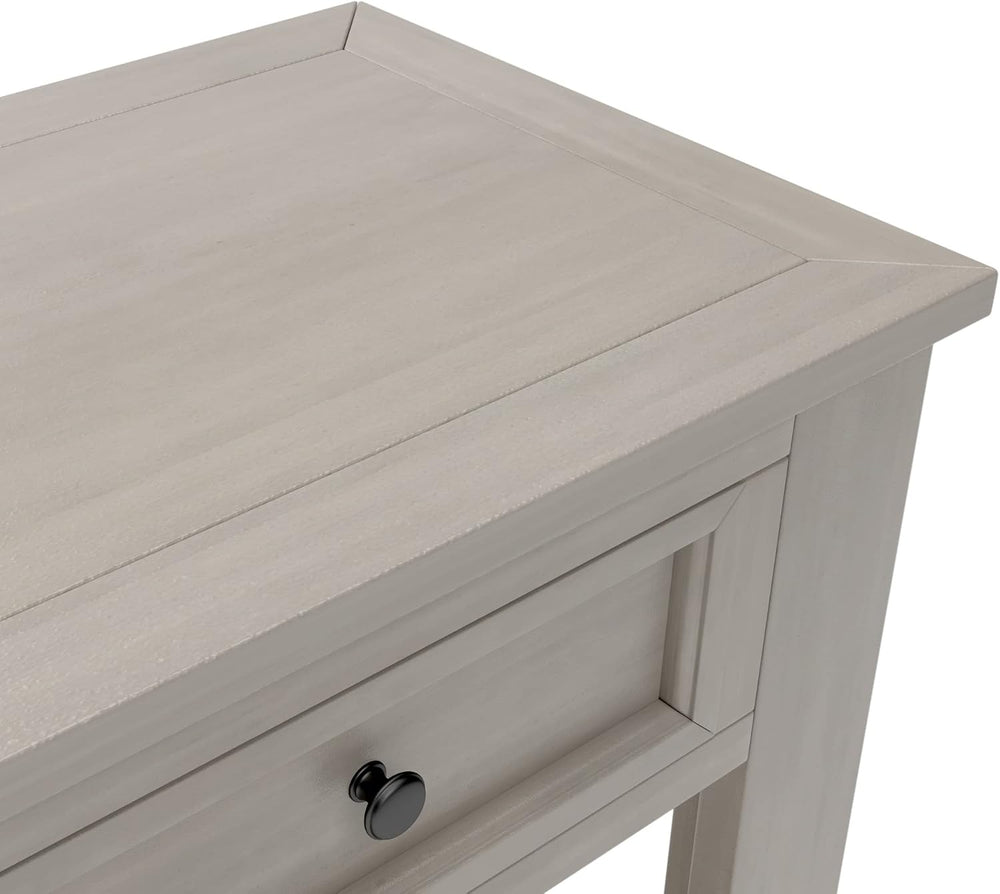 Knocbel Console Table with 4 Storage Drawers and Bottom Shelf, Rustic Distres...