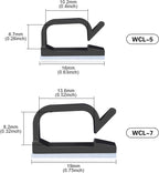XHF 3/4” Adhesive Cable Wire Clips Black 60pcs, Cable Staples Outdoor Cable Management Wire Organizer Cord Holder for Under Desk, Car, Wall, TV PC Ethernet Cable