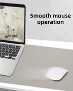 Leather Desk Pad Protector, Large Office Mat & Mouse Pad, Non-Slip Laptop Desk Blotter, Waterproof Writing Pad (Light Grey, 48" x 24")
