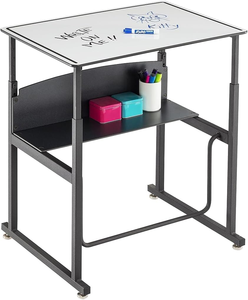 Safco Alphabetter Desk, 28" x 20", Gray Classroom and Home School Desk