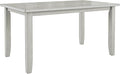 Solid Wood Dining Table, Part of Dining Table Set, Mix and Match Table, Chair Sold Separately for Dining Room, Kitchen, Grey