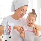 Black Polka Dot Ceramic Toothbrush Holders White - 2 Cups Toothbrush Holders for Bathrooms Toothbrush Toothpaste Holders, White Bathroom Tumbler Cups, Reusable Toothbrush Cups