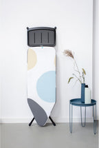 Brabantia - Ironing Board C - Extra Large Steam Iron Rest - Adjustable in Height - Non-Slip Rubber Feet - Cotton Cover with Foam Layer - Foldable XL Unit - Spring Bubbles - 49 x 18 inches