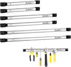 12" 18" 24" Magnetic Tool Holder Strip, Stainless Steel Surface Tool Magnet Bar, Metal Tool Organizer Rack for Garage Organization, Easy To Install in Workshop, Mounting Screws Included