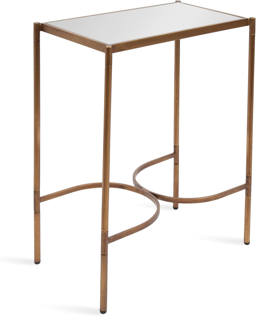 Kate and Laurel Catriona Modern Glam Metal Skinny Side Table, 19 x 11 x 24, G...