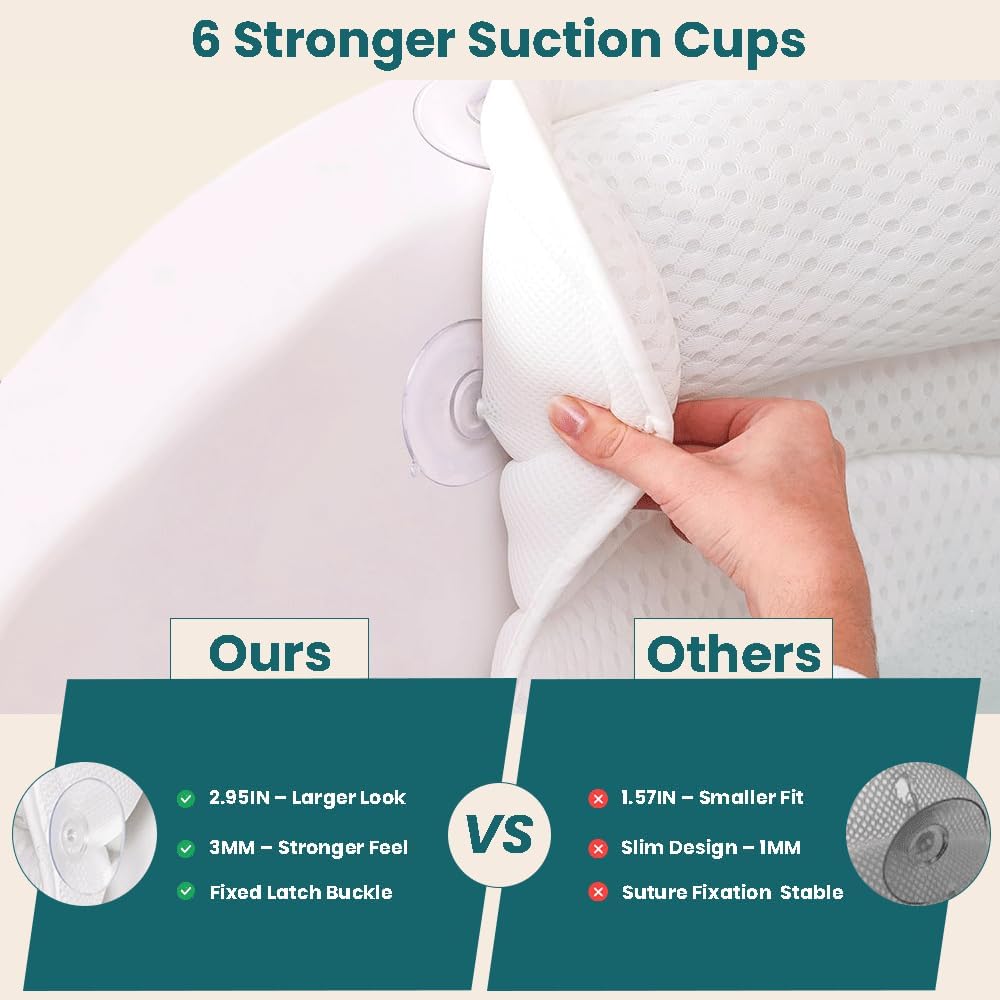 Bathtub Tray and Bath Pillow Set – Expandable Bamboo Bathtub Caddy with Phone & Wine Holder, Soft Bath Pillows for Tub & Head/Neck Support