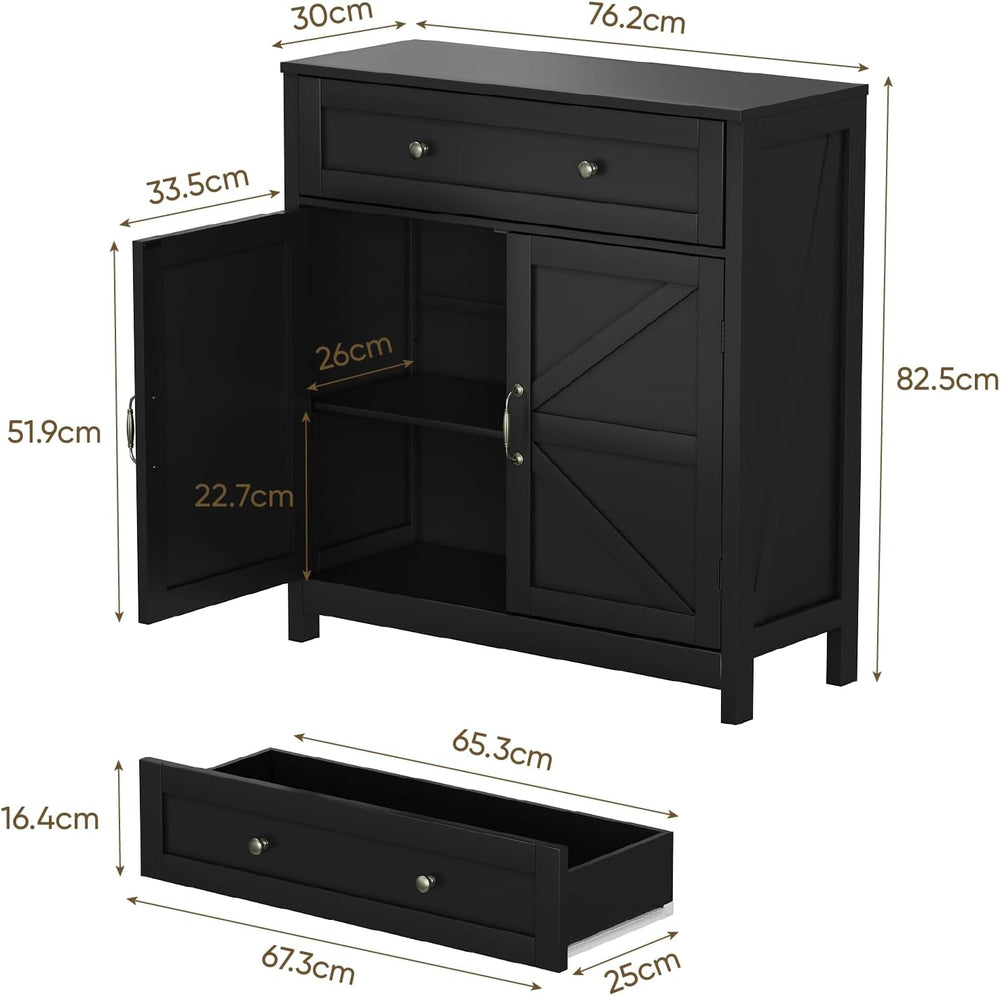 Semiocthome Farmhouse Sideboard Buffet Cabinet with Storage and Adjustable Sh...