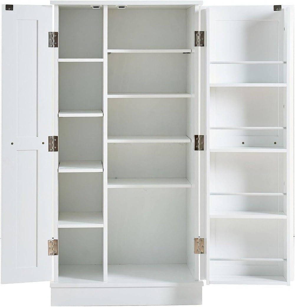 Kitchen Pantry Storage Cabinet with Adjustable Shelves, 47" Tall Free St...