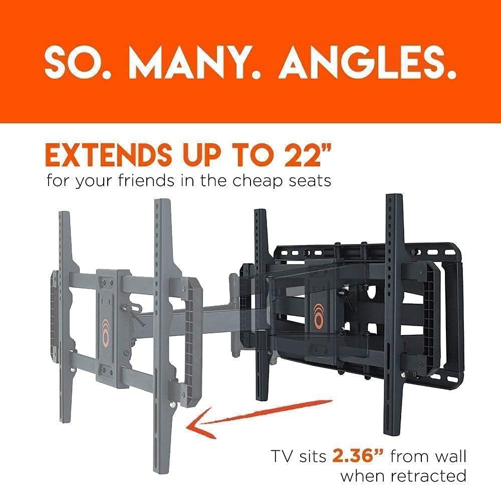 ECHOGEAR Full Motion TV Mount & in Wall TV Cable Hider Bundle - Mount TVs...