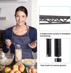 Meet perfect 6-Tier Wire Shelving Unit, 72" H x 42" W x 16" D Heavy Duty Metal Storage Shelves, 1500LBS Total Weight Capacity Adjustable Standing Shelf Rack with Leveling Feet