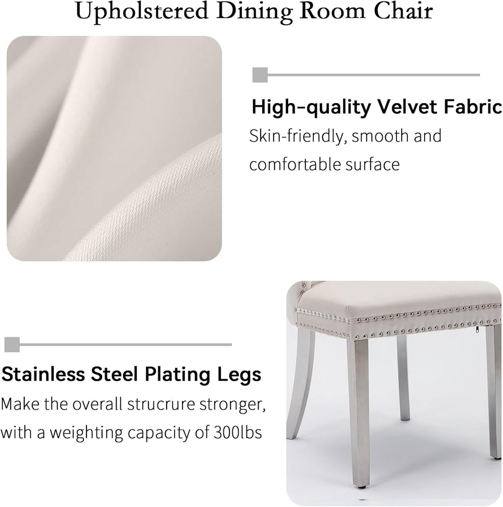 36" Luxury Silver Glass Dining Room Table Set for 4, 5-Piece Round Kitch...