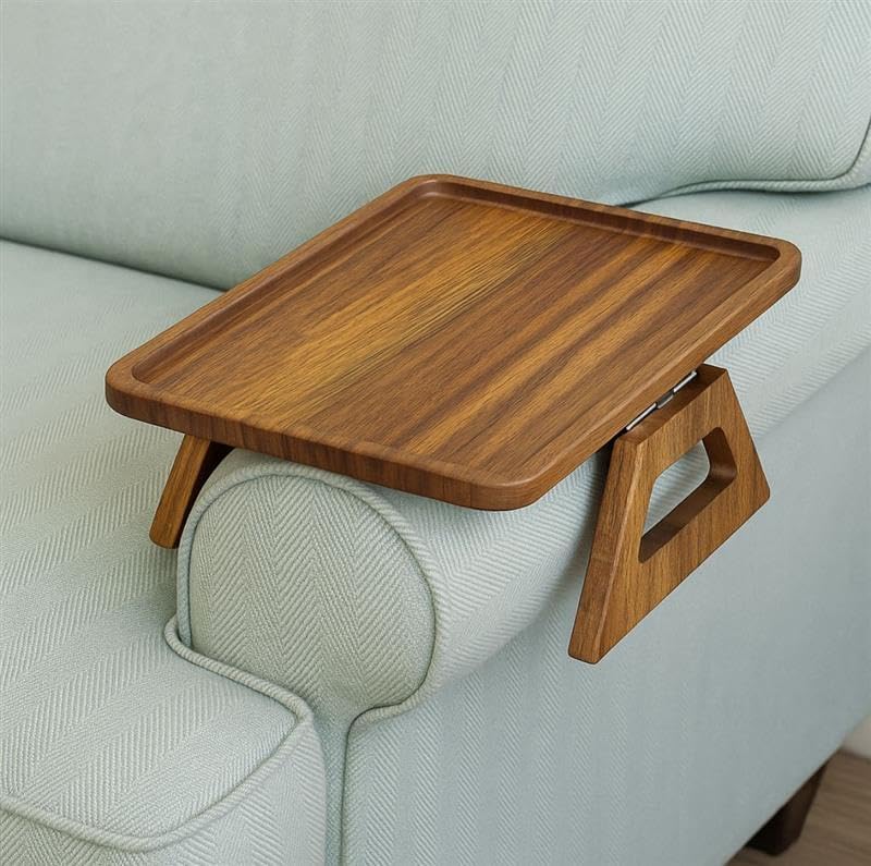 Shamrock Home Trayble Couch Arm Table - Teak