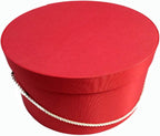 Sarah's Hat Boxes Classic Coral Hat Box – 16.75" x 8.5" (Dia. x Ht.) Handmade in USA – Odorless Non-Toxic Adhesive, Cording Handle – Premium Storage for Hats & Accessories