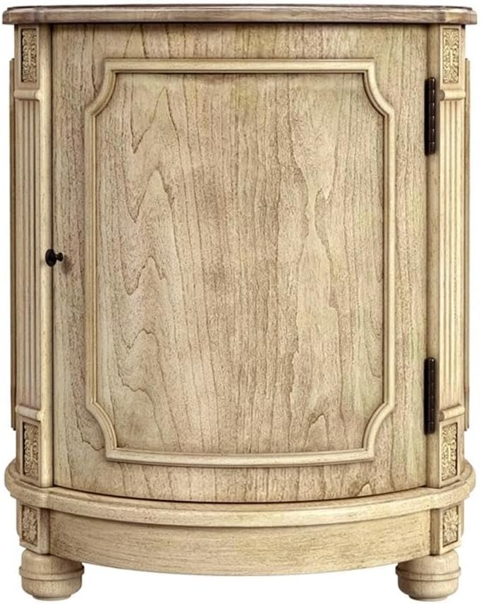 Beaumont Lane 20" W Drum Side Table, Poplar Hardwood and Cherry Veneer, ...