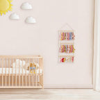 Dahey Hanging Jewelry Organizer Macrame Necklace Holder with 30 Hooks Wall Mounted Jewelry Hanger Over Door Necklace Rack with Tassel for Necklace Bracelet Earring Headband Bow Organizer