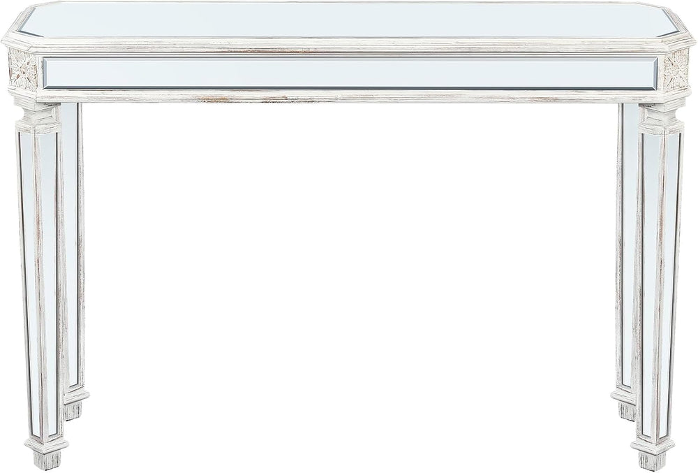 48'' Mirrored Console Table Vintage Sofa Table for Living Room Office...