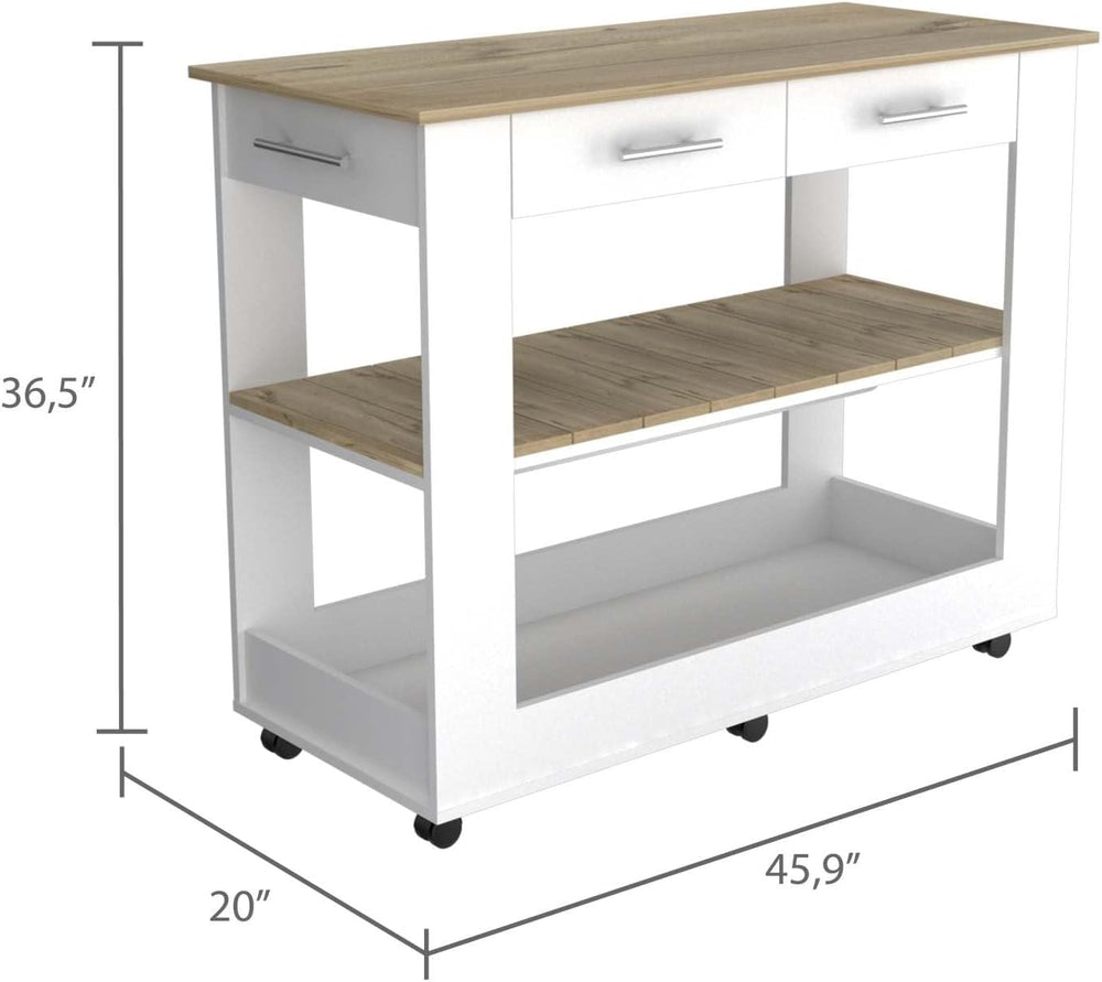 Nadina 4-Door 2-Drawer 2-Piece Kitchen Set, Kitchen Island and Kitchen Pantry...