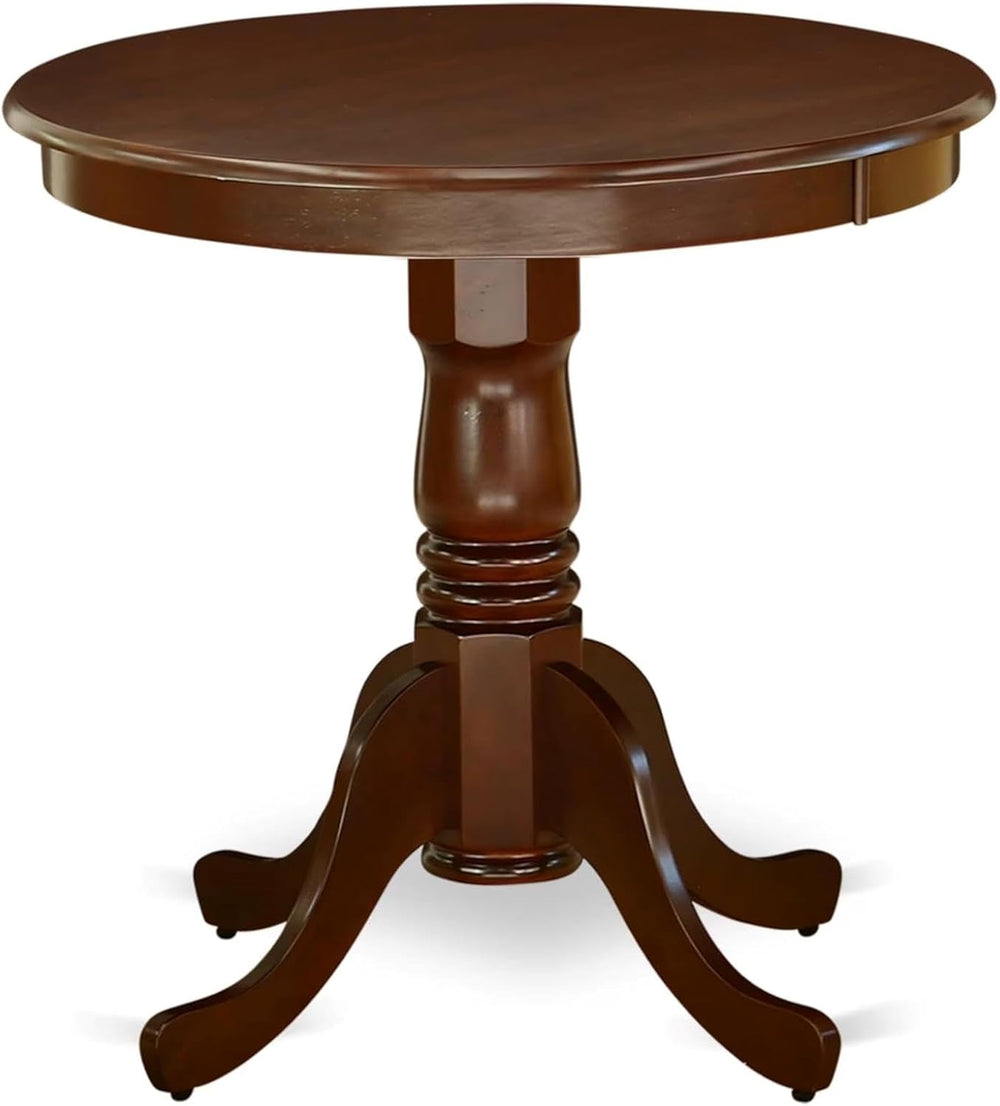 Pemberly Row Contemporary Round Rubber Wood Dining Table, 30 in x 30 in x 30 ...