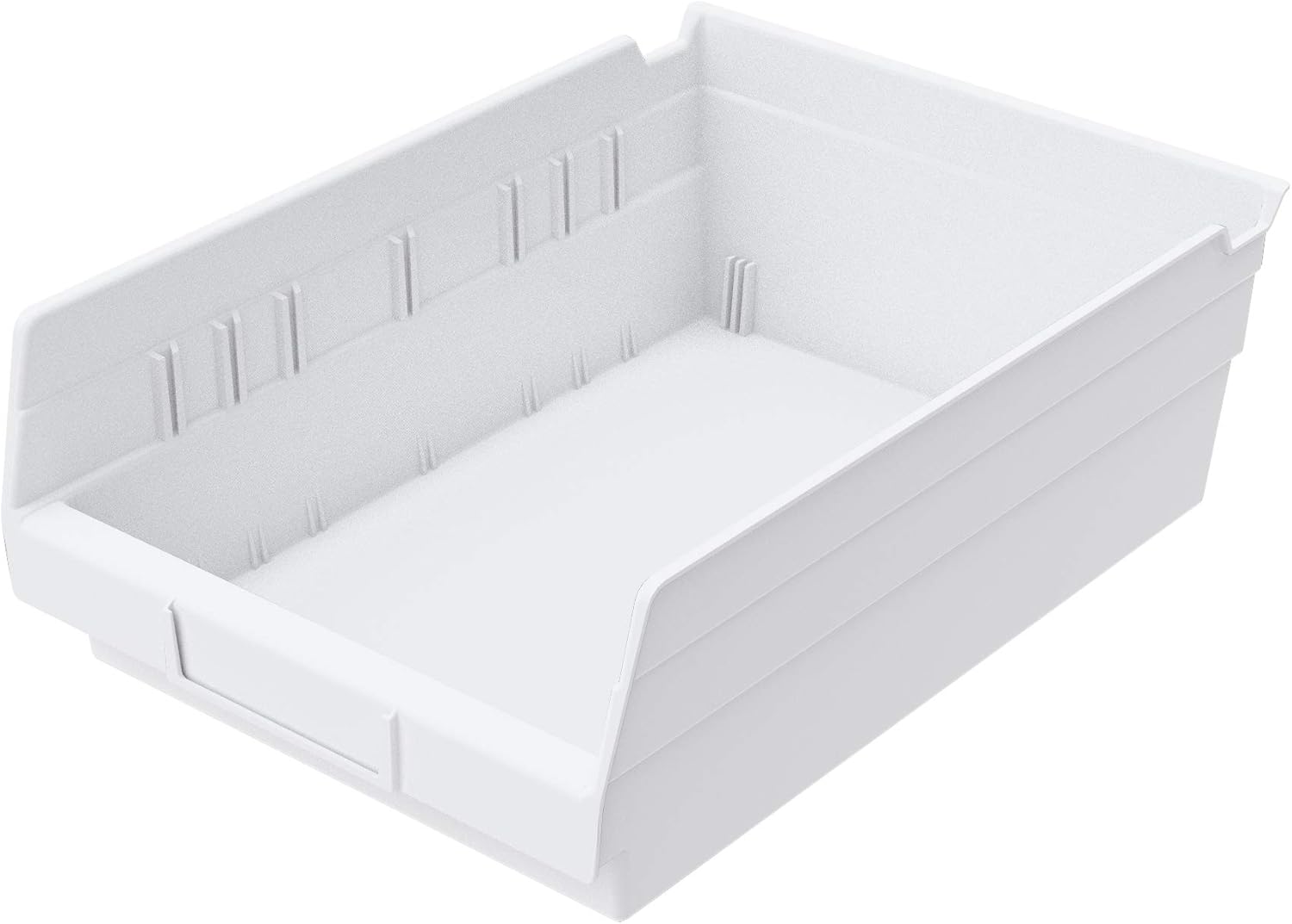 Akro-Mils 30150 12-Inch by 8-Inch by 4-Inch Plastic Nesting Shelf Bin Box, White, Case of 12