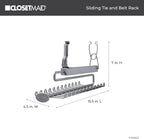 ClosetMaid 78060 Sliding Tie and Belt Rack for Wire Shelving