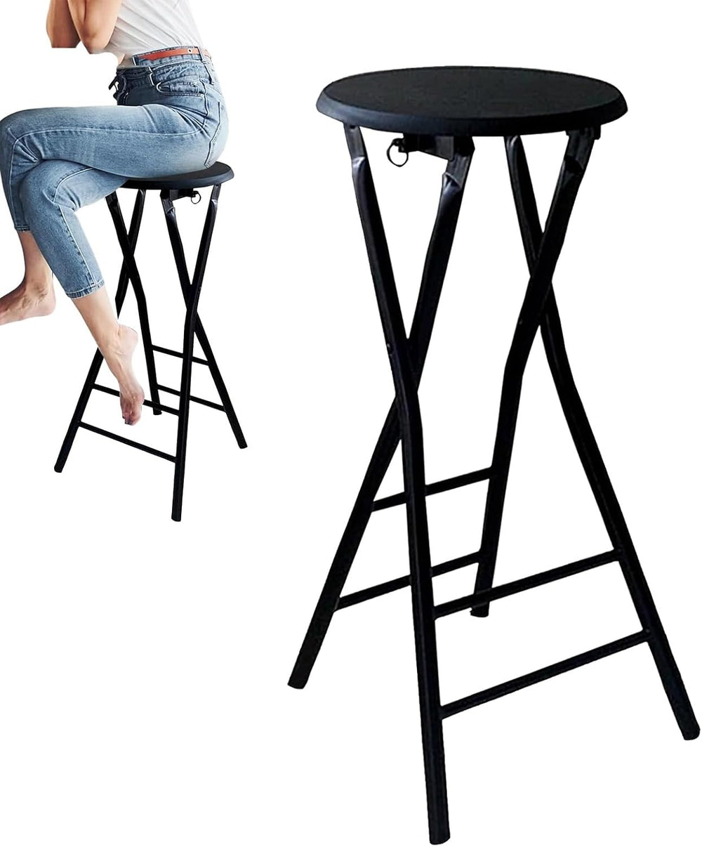 Round Backless Folding Breakfast High Chair, 24"/28"/30" Count...