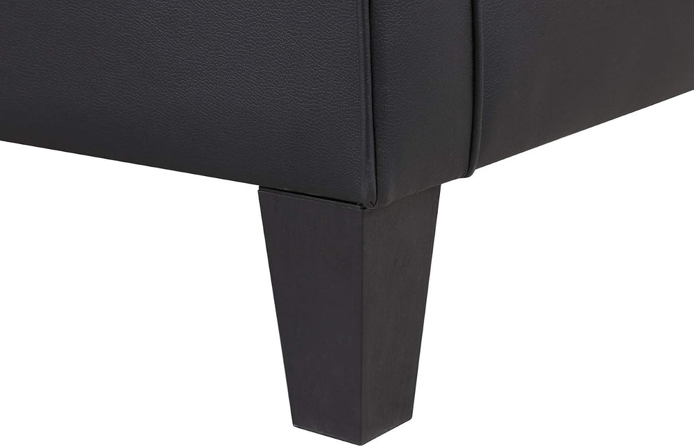 Faux Leather Accent Chair Set of 2, Mid Century Modern Living Room Chair, Uph...