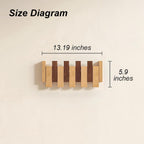 Wooden Wall Hooks,Beech Wood Coat Rack with Magnetic Closure with 4 Hooks, 45° Angle Rust-Proof Entryway Hooks for Sturdy Hanging, Eco-Friendly Finish for Hallway, Bedroom, Bathroom