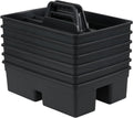 6 Packs Plastic Cleaning Supplies Storage Caddy with Handle, 3-Compartment Portable Shower Basket Tote