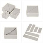 6 Pack Foldable Drawer Organizer Dividers Cloth Storage Box Closet Dresser Organizer Cube Fabric Containers Basket Bins for Underwear Bras Socks Panties Lingeries Nursery Baby Clothes Gray