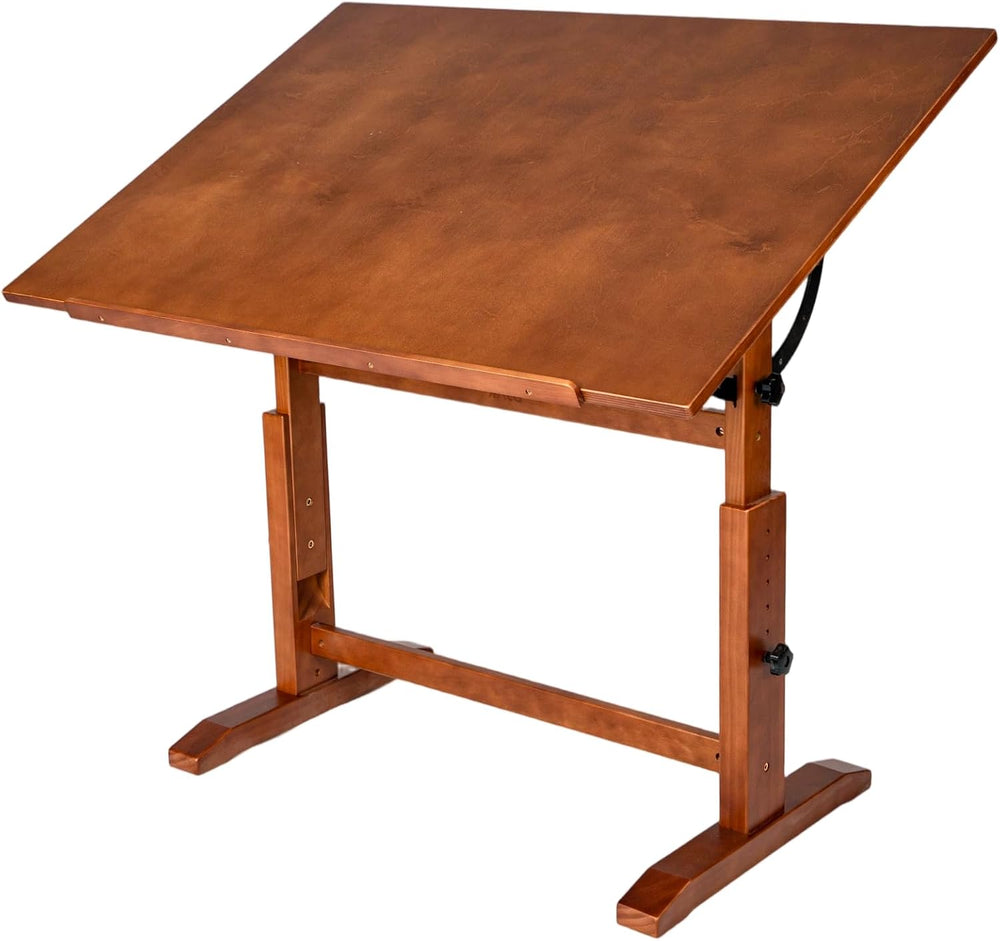 DJAR 42x30 Adjustable Wooden Drafting Table & Art Drawing Desk, Walnut | ...