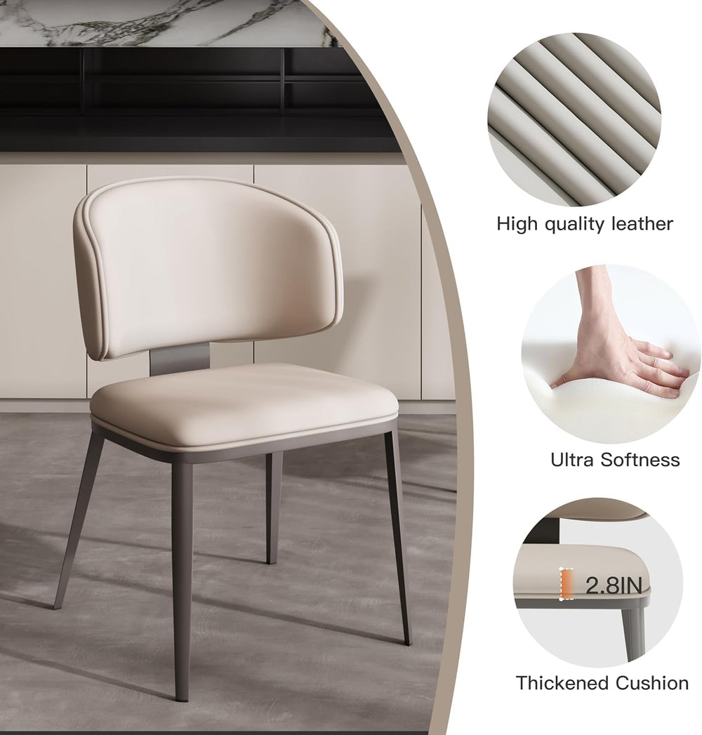 Dining Chairs Modern High Backrest Comfortable, Fashion Upholstered Kitchen C...