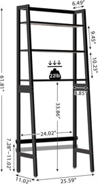 MallKing Over The Toilet Storage, Wooden 3-Tier Over-The-Toilet Rack Bathroom Space Saver Organizer, Freestanding Above Toilet with Toilet Paper Holder and Hooks (Black)
