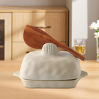Fenteer Butter Dish Cheese Butter Keeper Container with Cutting Tool with Cover Storage for Restaurants Hotel Baking Fridge Household