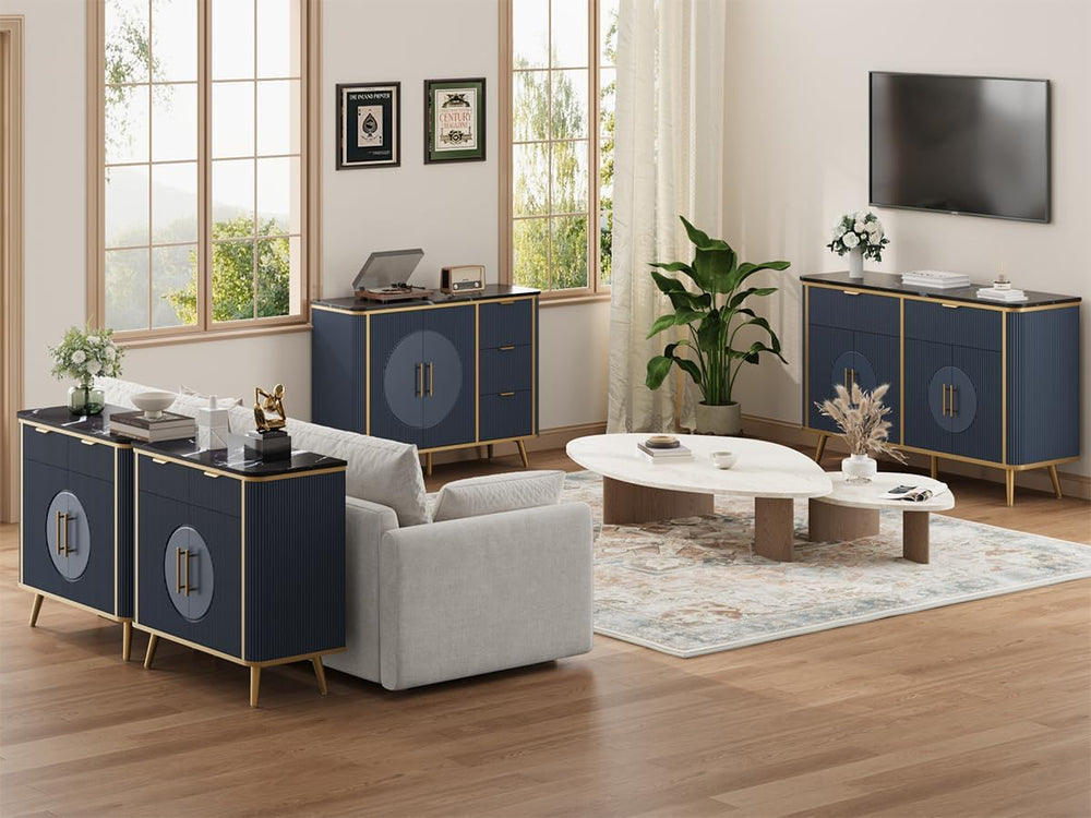 35" Modern Sideboard Buffet with Storage, Kitchen Storage Cabinet with A...