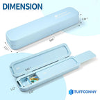 Weekly Pill Organizer - Travel Medicine Organizer, Pill Boxes and Organizer 2 Times a Day, 7 Day Pretty Pill Case, Pill Holder for Vitamins, Medicines and Tablets (Pastel Blue)
