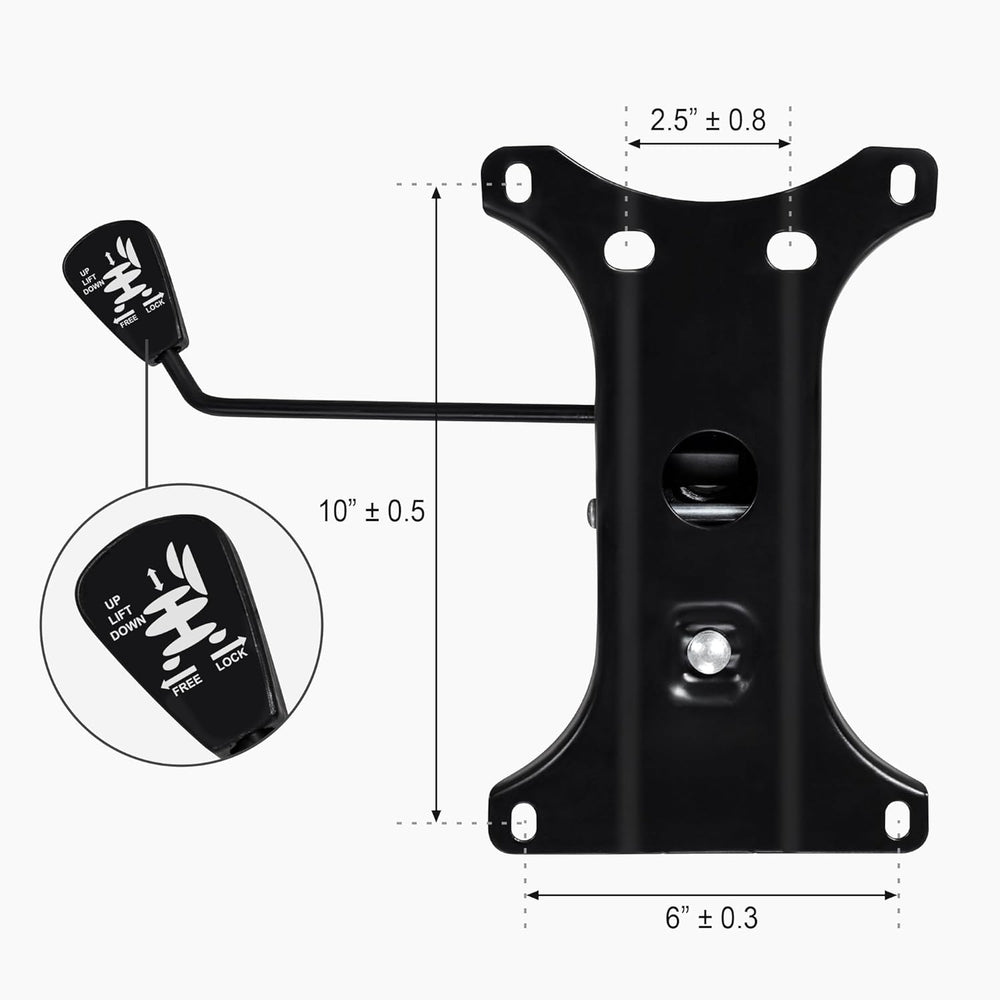 Frassie Gaming Chair Base Replacement Set with Plate Cylinder Wheels Black | ...