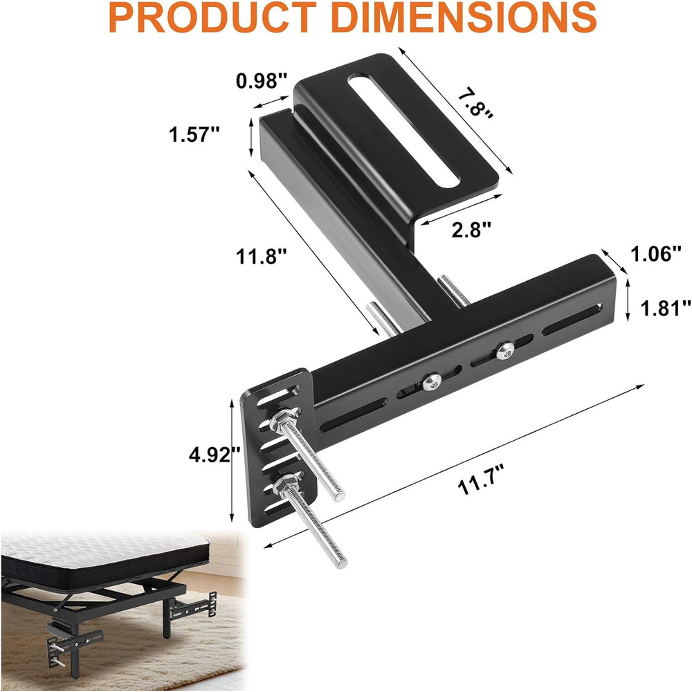 Colinktool Universal Adjustable Headboard Bracket Kit for Metal Bed Frame