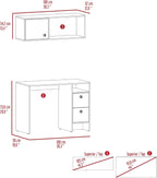 Farmhouse Rustic Wall Cabinet, Storage Cabinet with Two Shelves and Two Drawers,for Kitchen Home