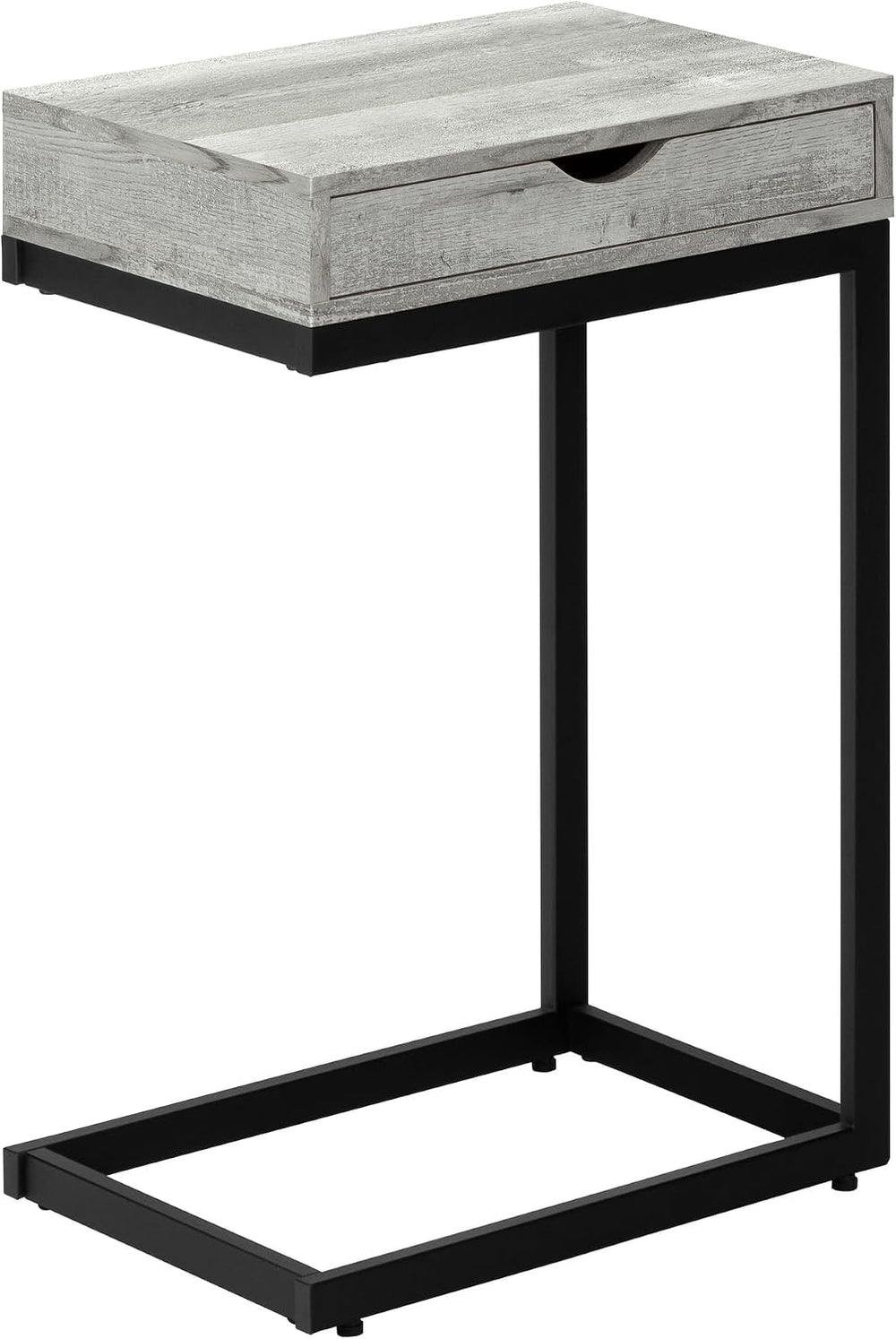 Accent Table, C-Shaped, End, Side, Snack, Storage Drawer, Living Room, Bedroo...