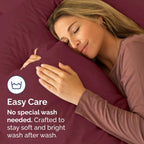Standard Pillow Cases - 4 Pack - Super Soft Pillowcase Covers - Envelope Enclosure - Hotel Quality Pillow Protectors - Wrinkle Free, Shrink & Stain Resistant - Machine Washable - 20" x 26" (Burgundy)
