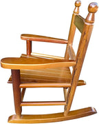 Brilluxa Kids Rocking Chair, Oak Children's Rocker and Toddler Rocking Seat for Indoor or Outdoor Use in Playrooms, Patios, Porches, Decks, and Backyards
